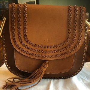 Chloe full size leather saddle bag